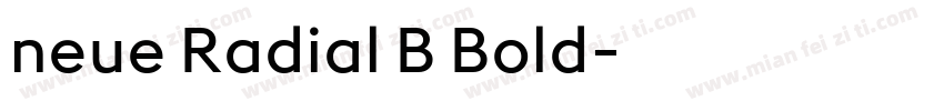 neue Radial B Bold字体转换